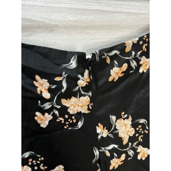 Asymmetric Printed MIDI Skirt Black Size 14 by Calvin Klein - Picture 5 of 8